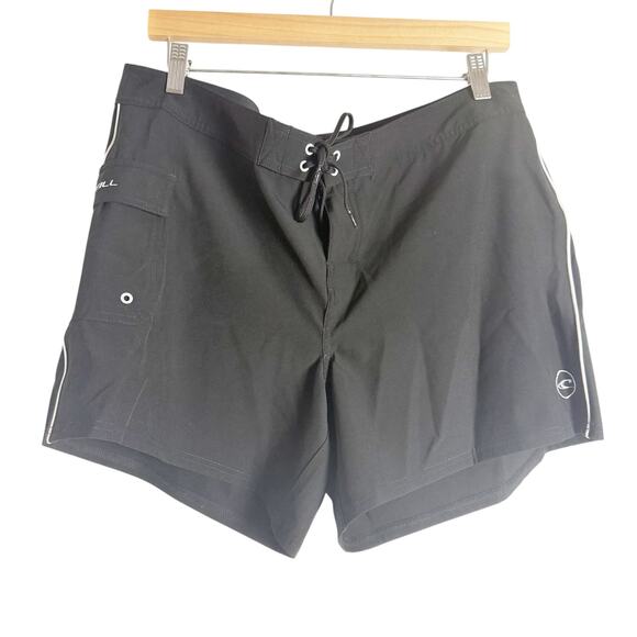 O’Neill Saltwater Black Stretch 5” Beach Surf Boardshorts Women’s 13 - Picture 3 of 10
